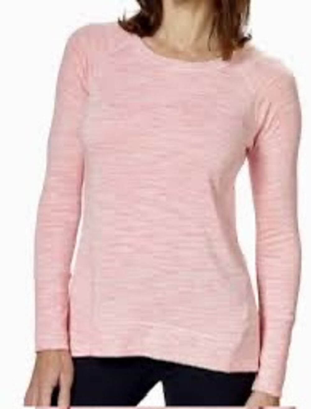 Champion High Low Lightweight Knit Long Sleeve Top L